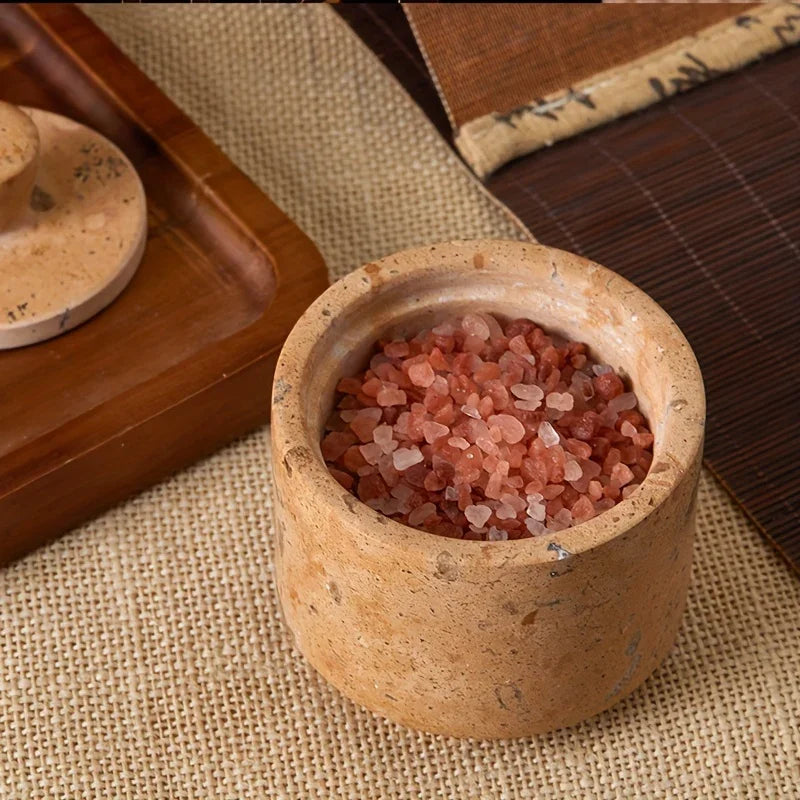 1pc Elegant Marble Salt and Pepper Shaker with Lid - Premium Spice Storage Jar, Kitchen Organizer, Refined High-End Decor for Seasoning Essentials
