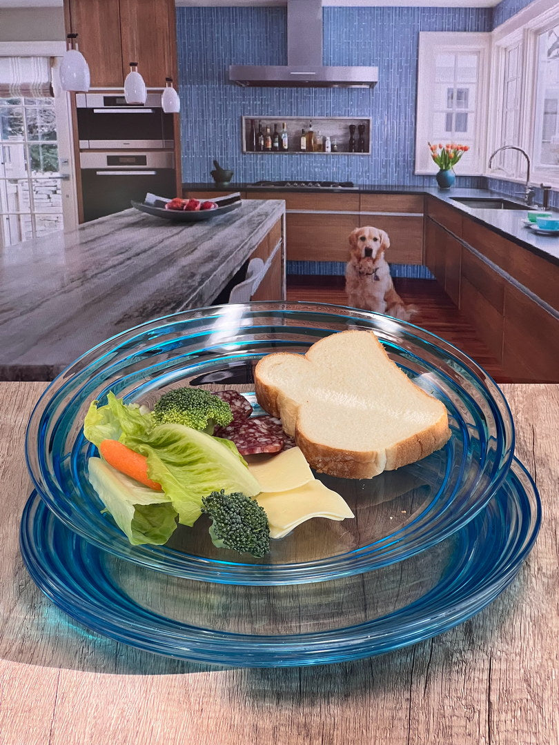 Designer Swirl 12" Acrylic Dinner Plates Set of 4