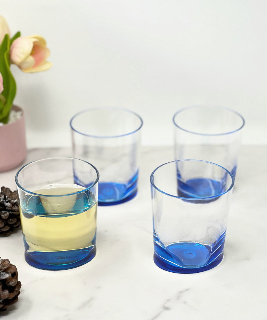 Oval Halo Acrylic Glasses Drinking Set of 4 DOF (12oz)