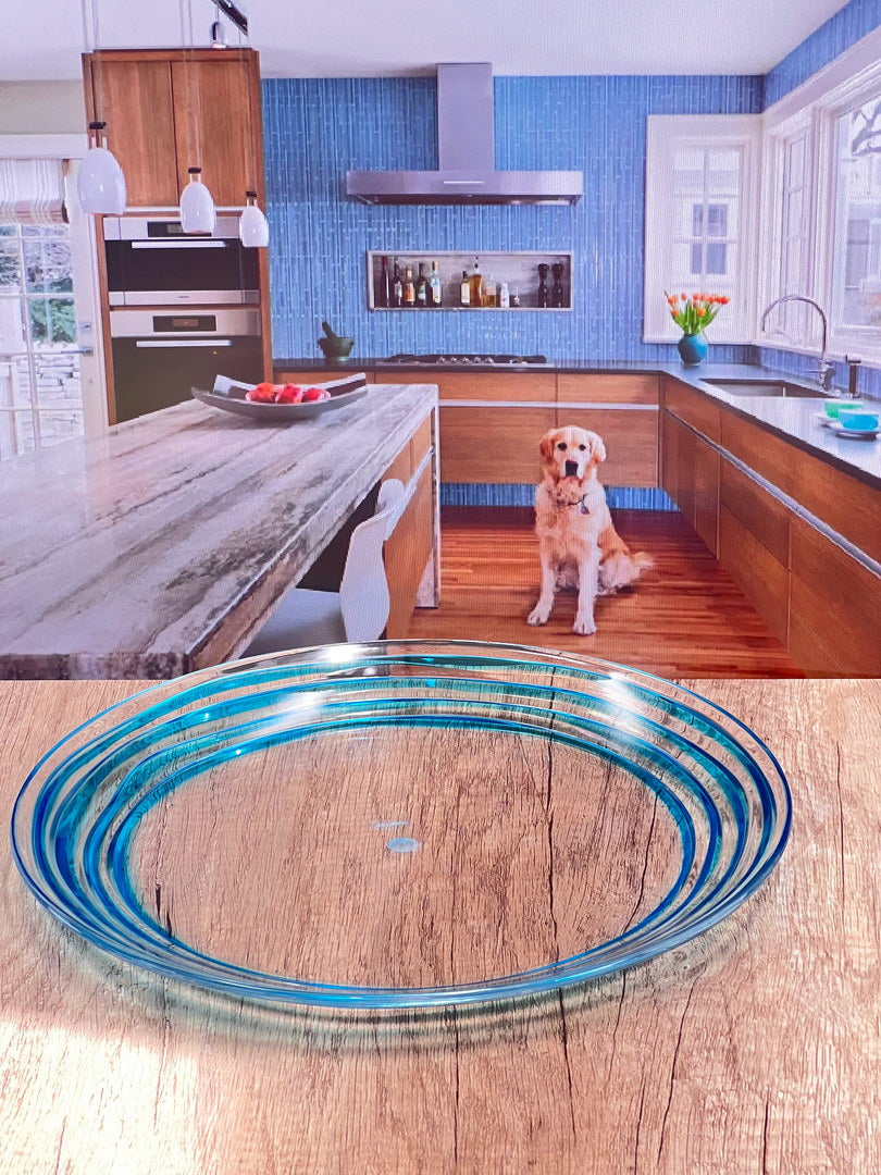 Designer Swirl 12" Acrylic Dinner Plates Set of 4