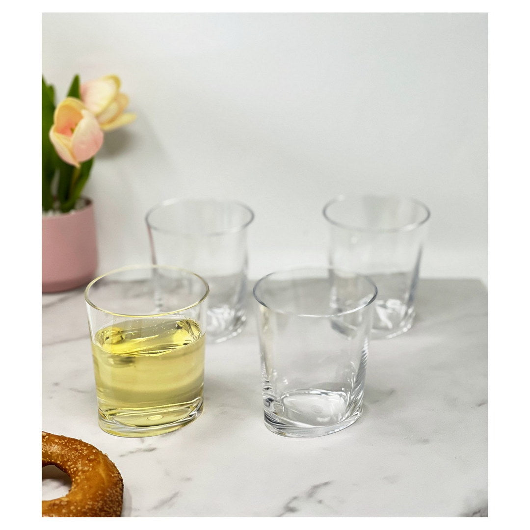 Oval Halo Acrylic Glasses Drinking Set of 4 DOF (12oz)