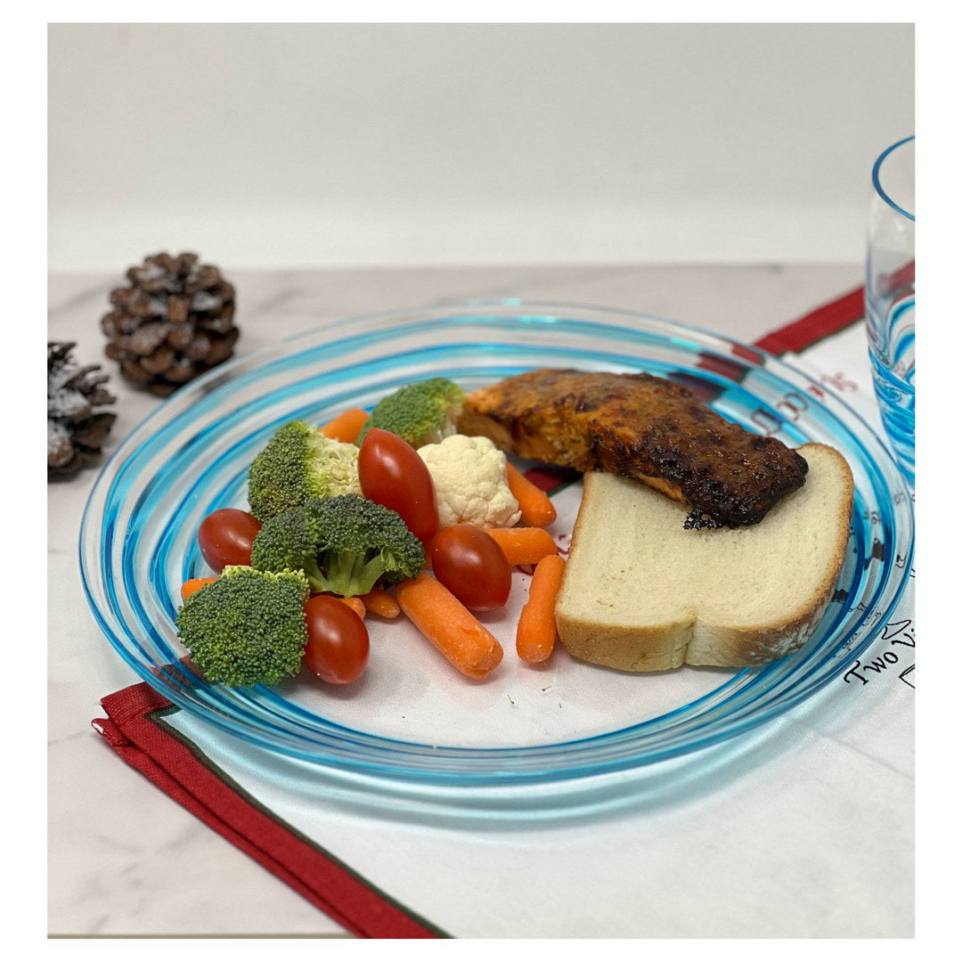 Designer Swirl 12" Acrylic Dinner Plates Set of 4
