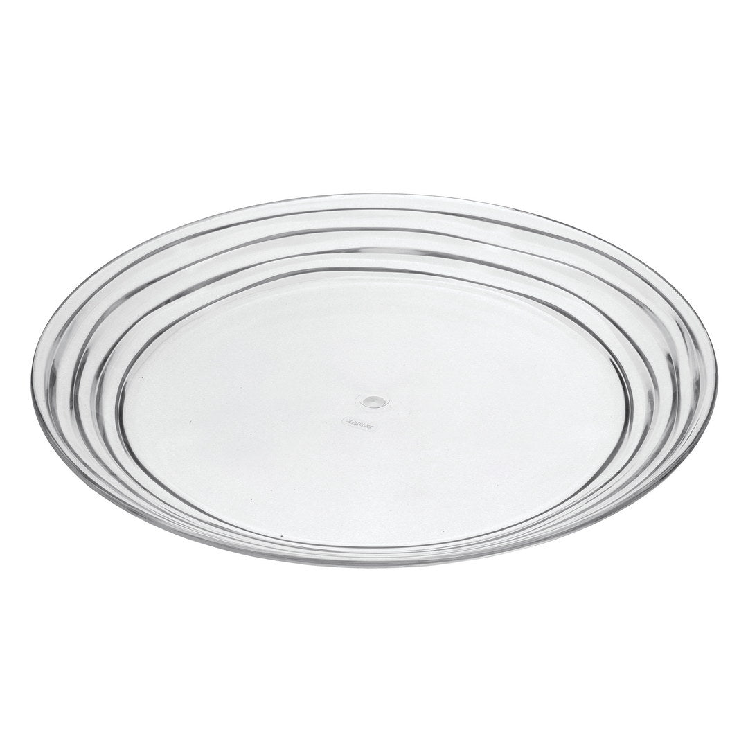 Designer Swirl 12" Acrylic Dinner Plates Set of 4