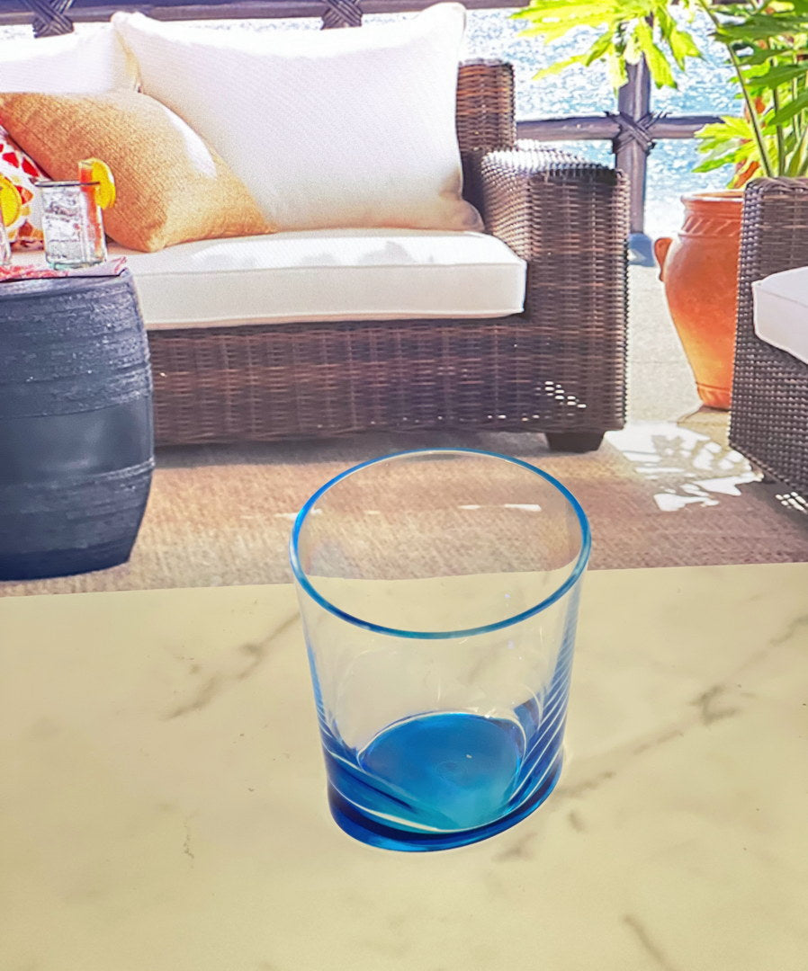 Oval Halo Acrylic Glasses Drinking Set of 4 DOF (12oz)