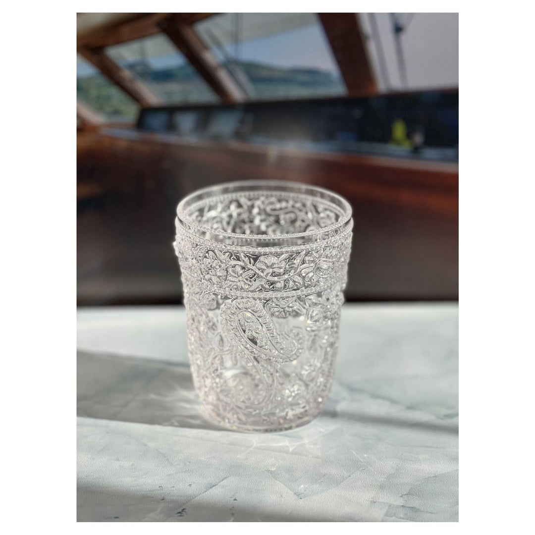 Paisley Acrylic Glasses Drinking Set of 4 DOF (13oz)