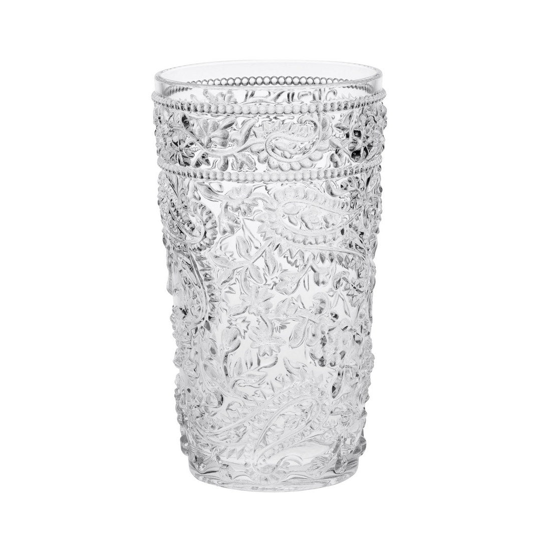 Paisley Acrylic Glasses Drinking Set of 4 Hi Ball (17oz)