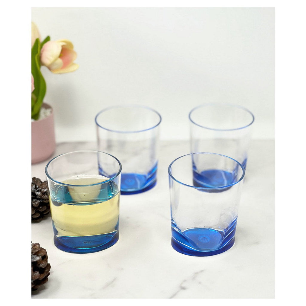 Oval Halo Acrylic Glasses Drinking Set of 4 DOF (12oz)