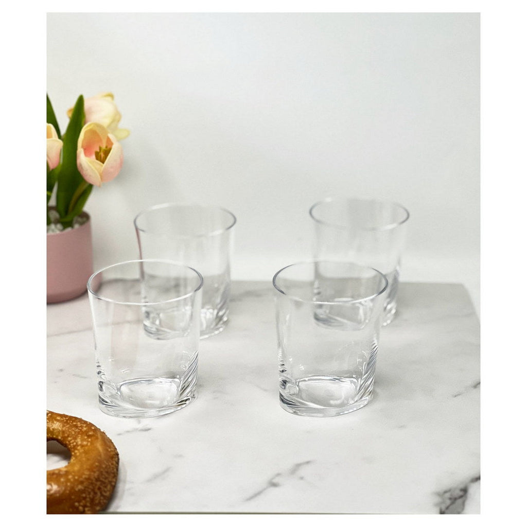 Oval Halo Acrylic Glasses Drinking Set of 4 DOF (12oz)