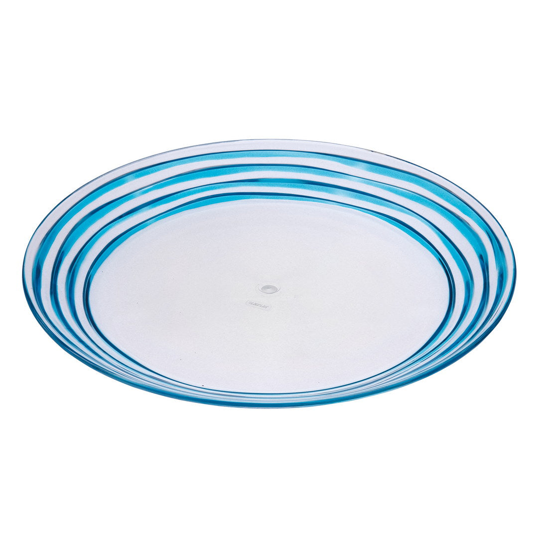 Designer Swirl 12" Acrylic Dinner Plates Set of 4