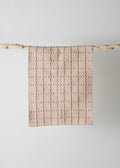 Blush Pink Plaid Hand-Loomed Cotton Bobble Mat