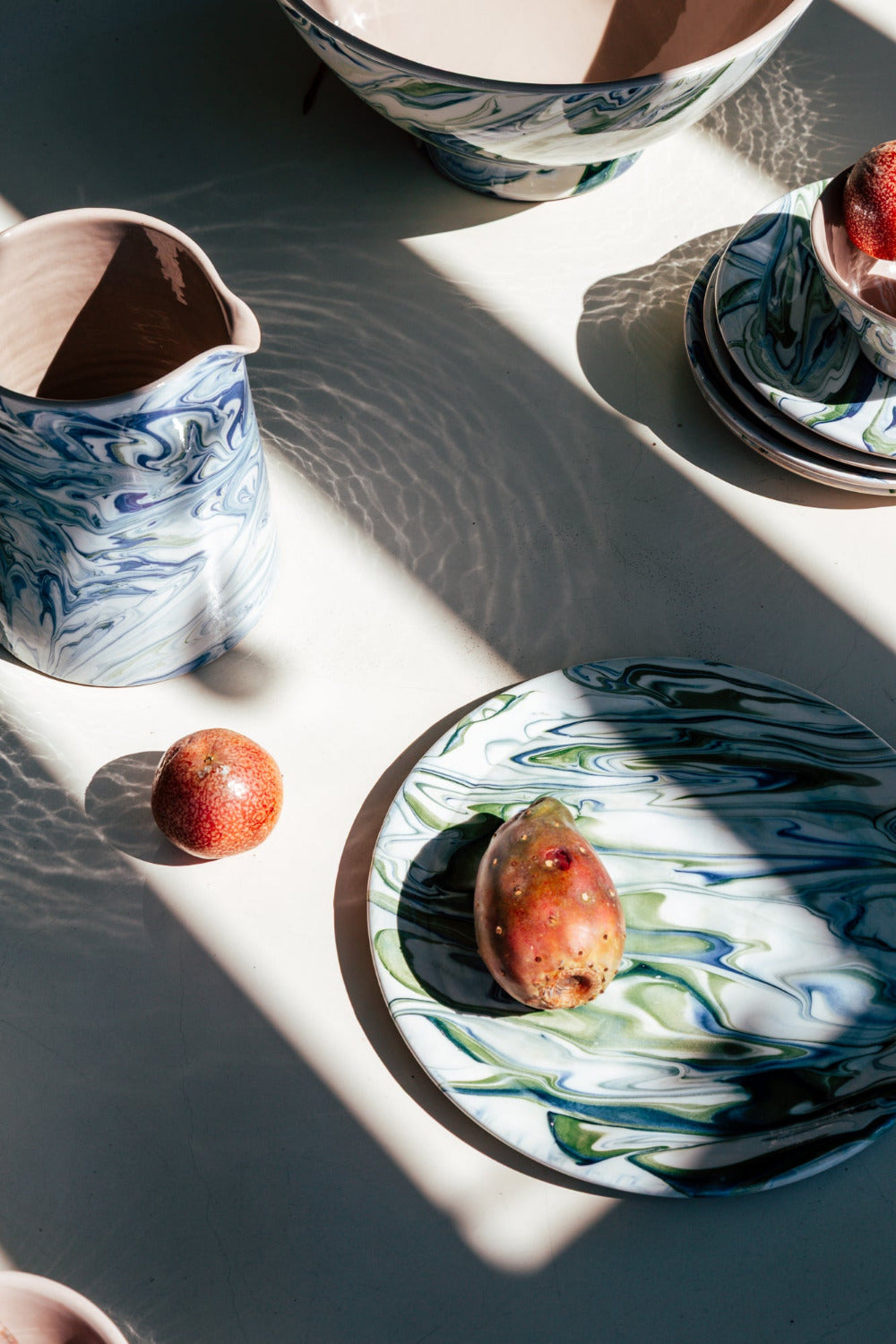 Marbled Ocean Salad Plate - Set of 4