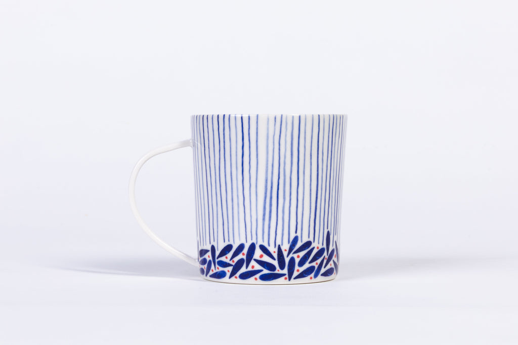 Defne Porcelain Mug — Blue