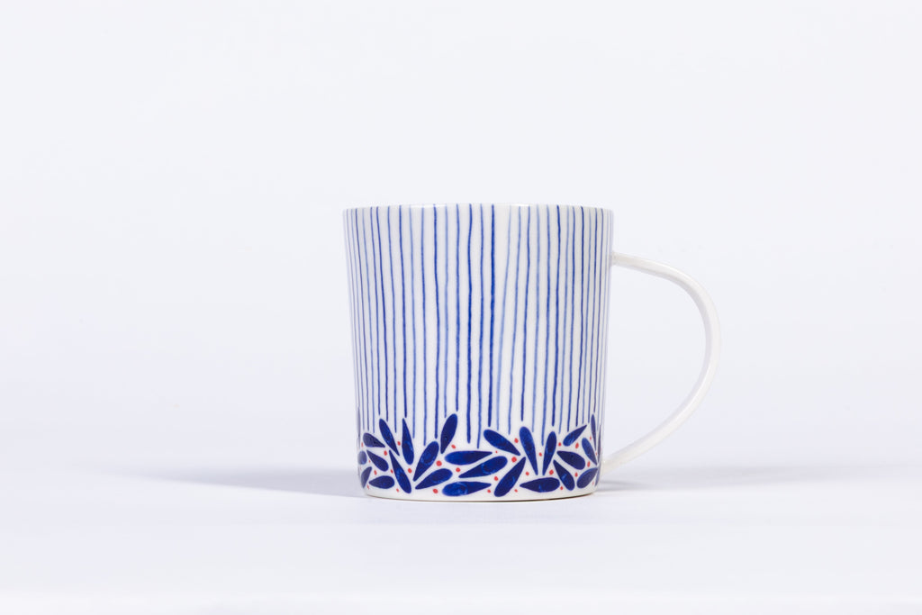Defne Porcelain Mug — Blue