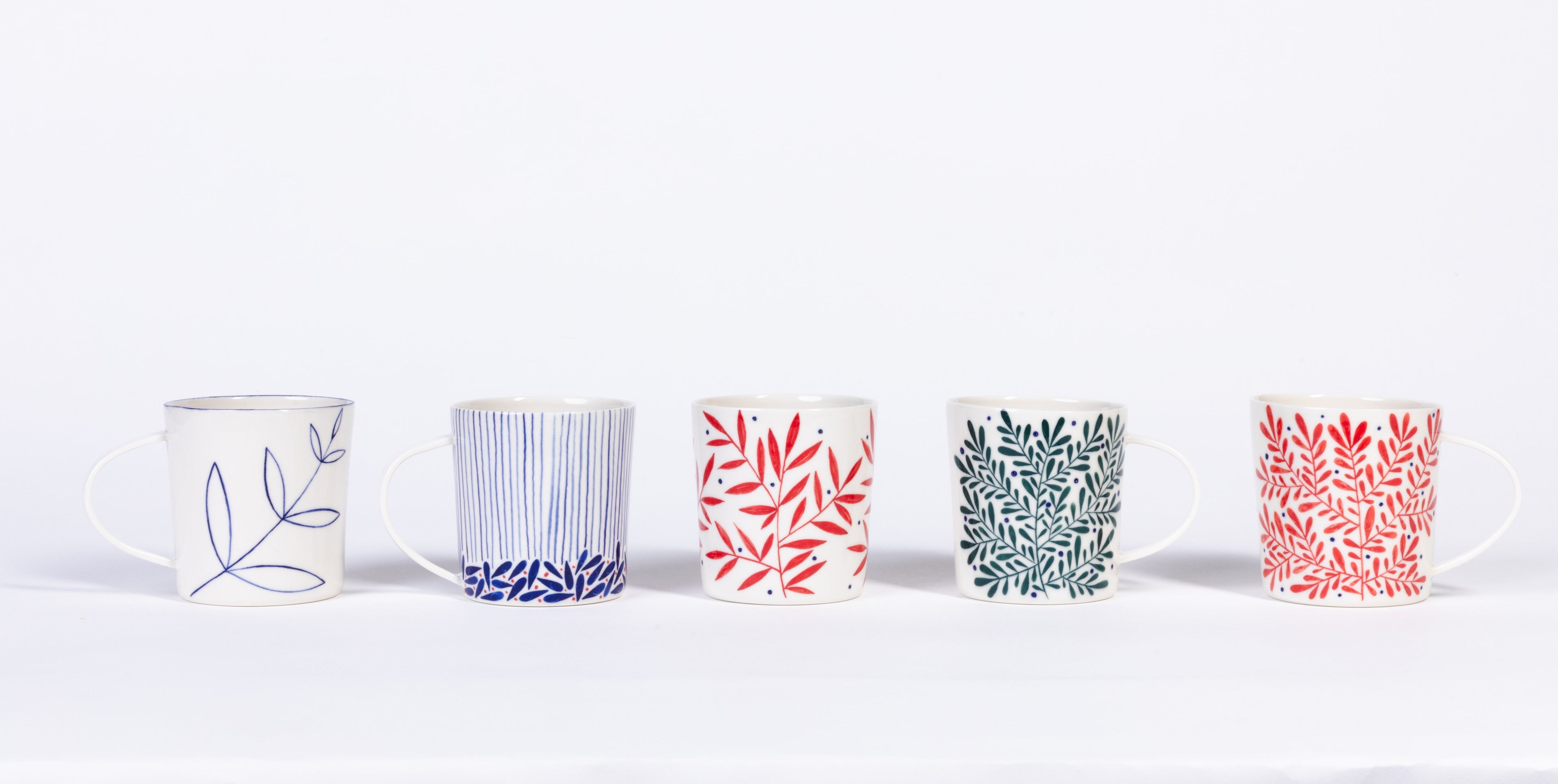 Defne Porcelain Mug — Blue