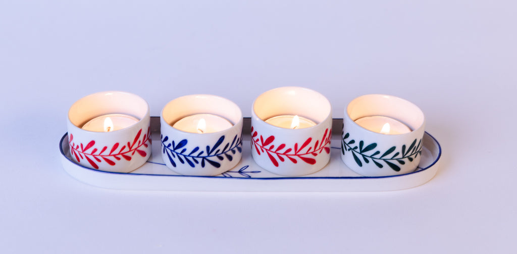 Antioch Porcelain Tealight Holders