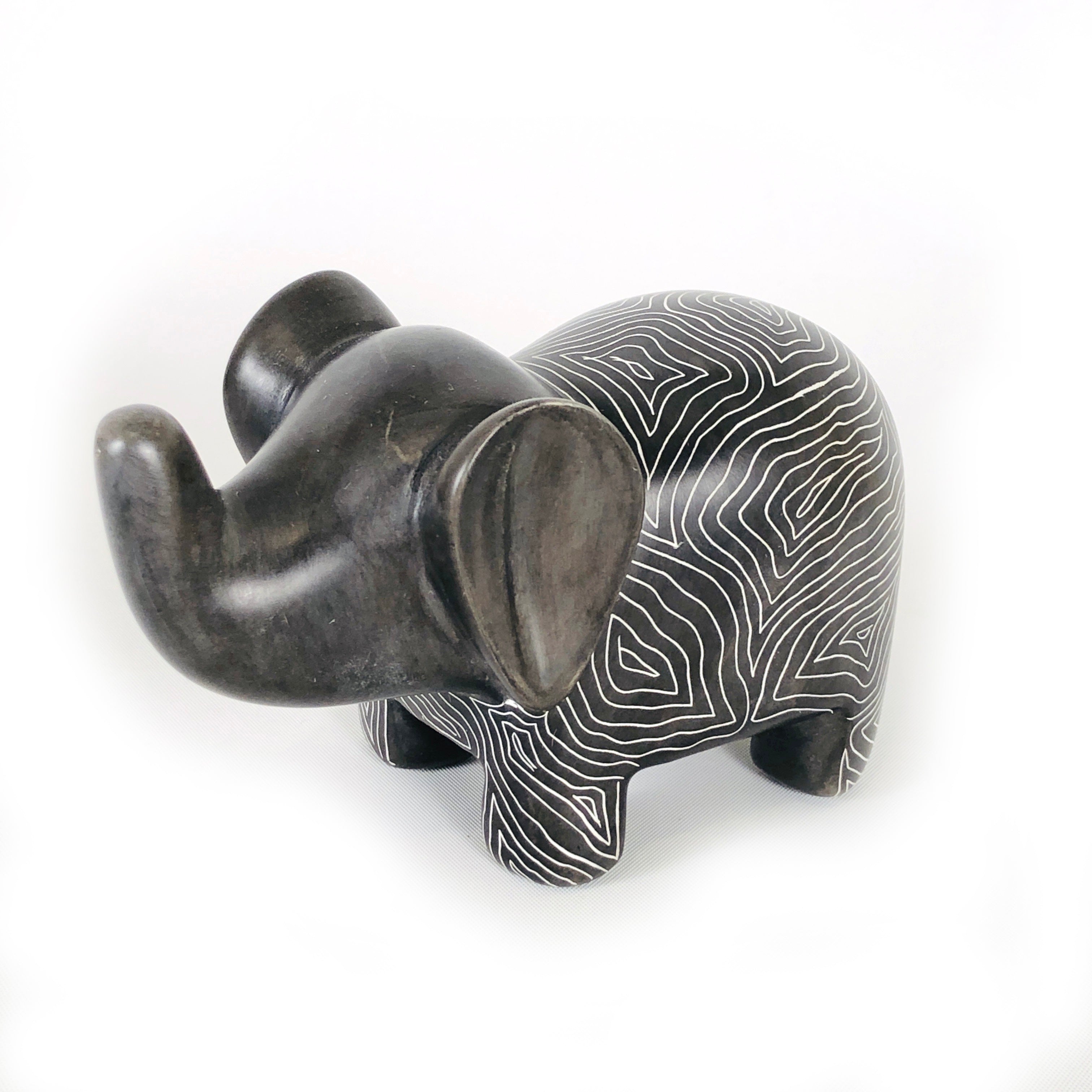 Graphic Gray Elephant - Soapstone