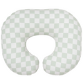 Green & White Checkered Nursing Pillow Cover
