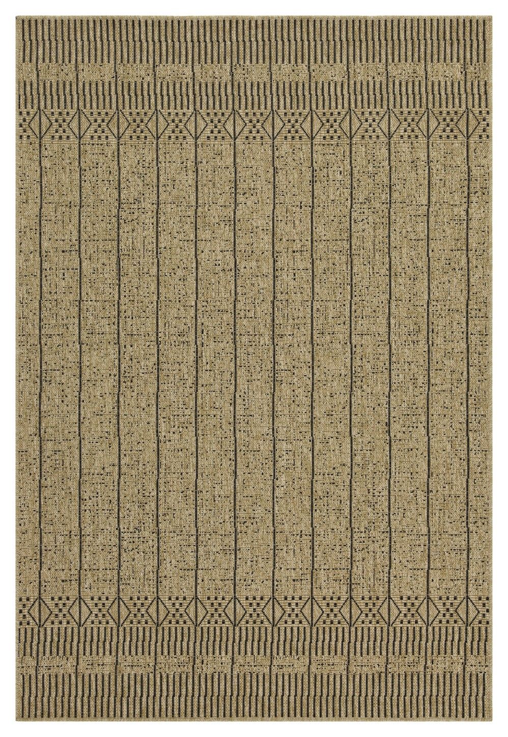 Earth 7'10" x 10'3" Indoor/Outdoor Area Rug - Jute/Black