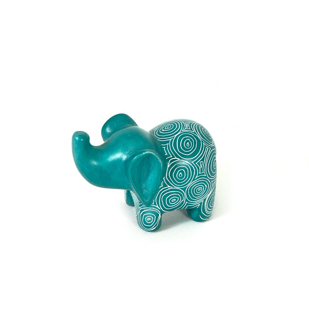 Ocean Green Soapstone Elephant