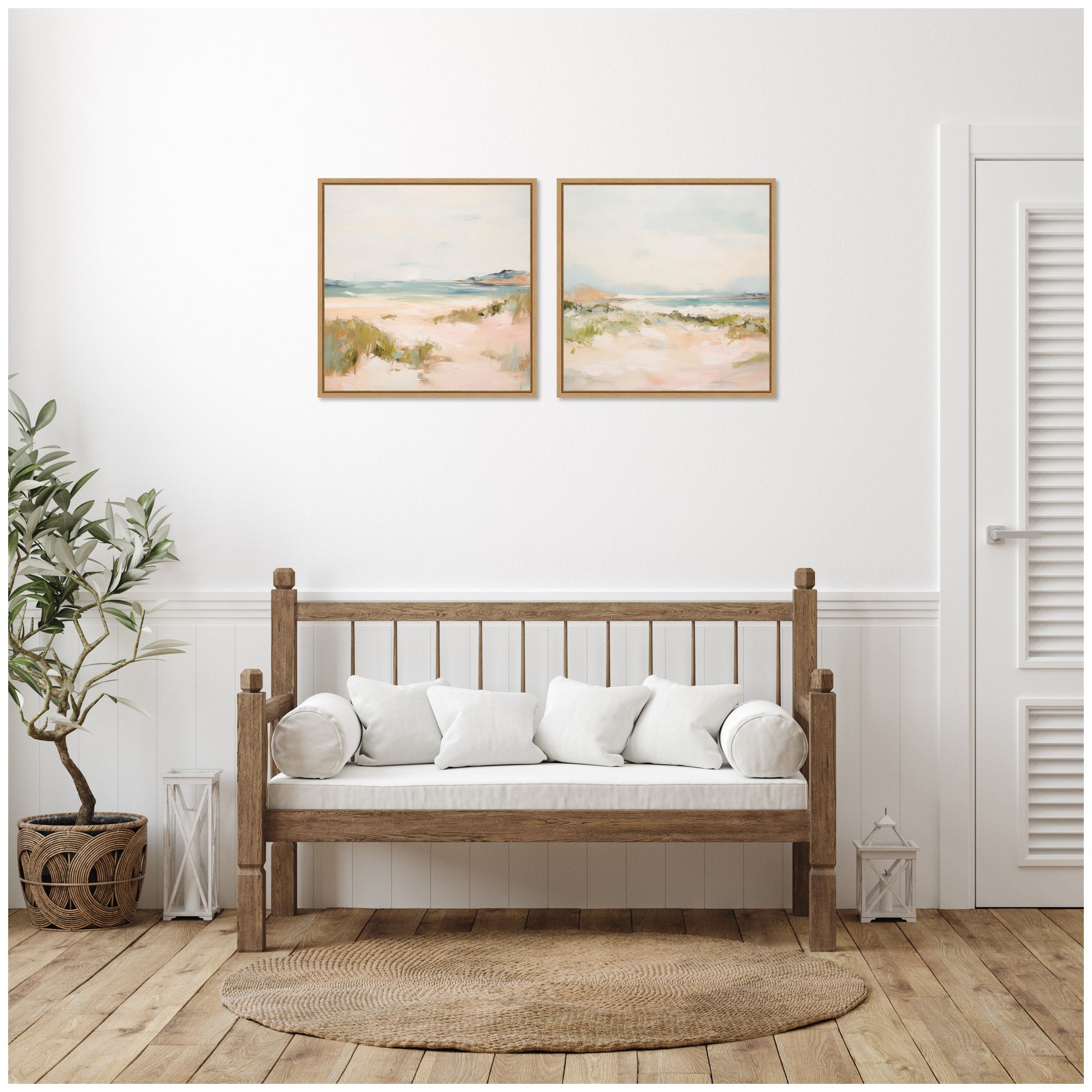 Tranquil Landscape Square 2 Piece Framed Canvas Wall Art Set by Amy Lighthall
