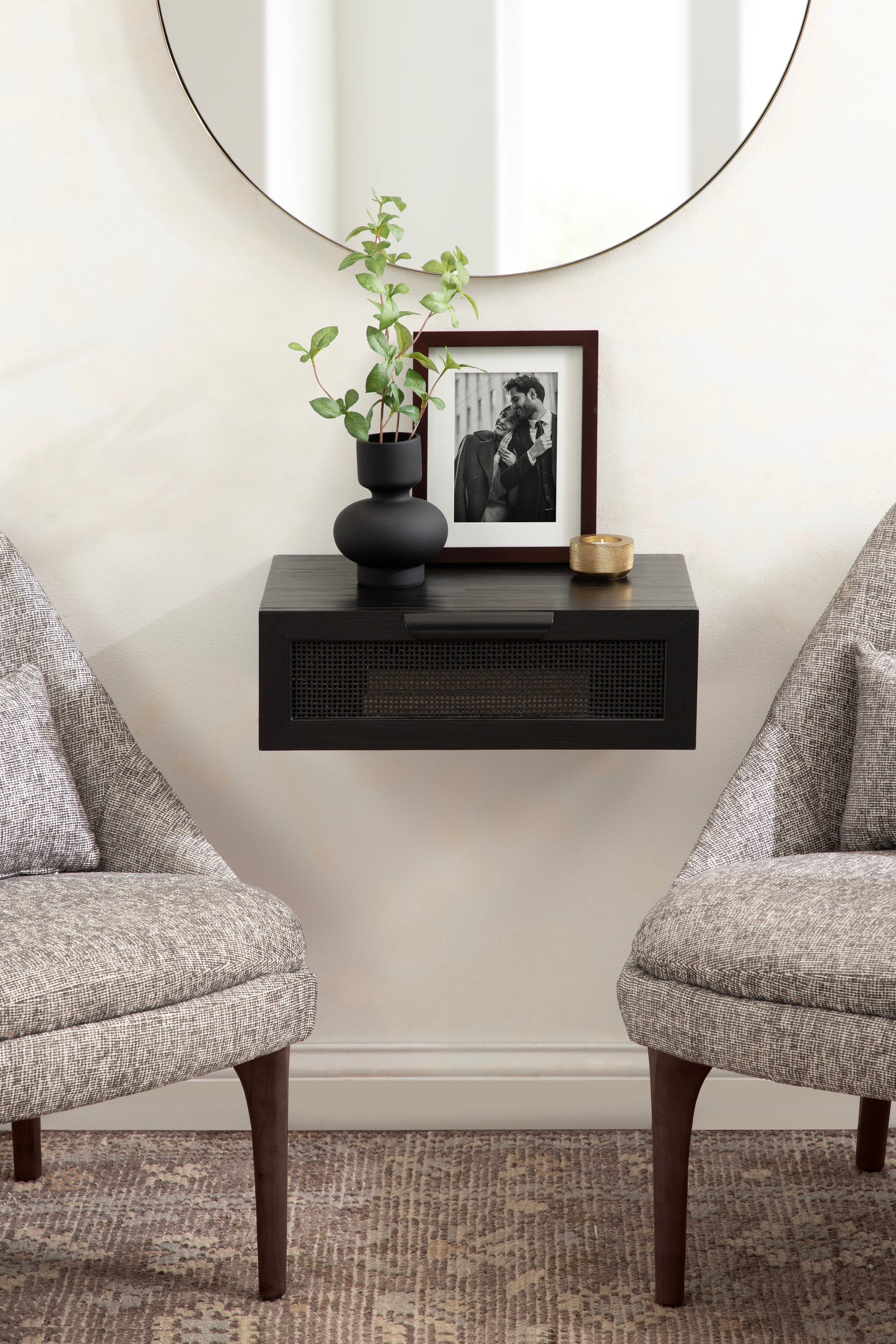 Ori Floating Side Table Rattan