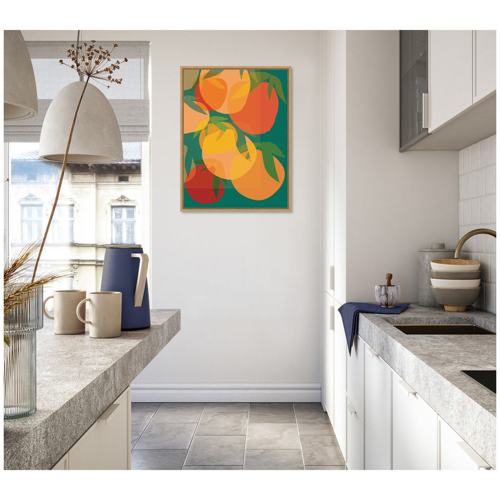 Spring Citrus 2 by Alicia Bock Framed Canvas Wall Art Print