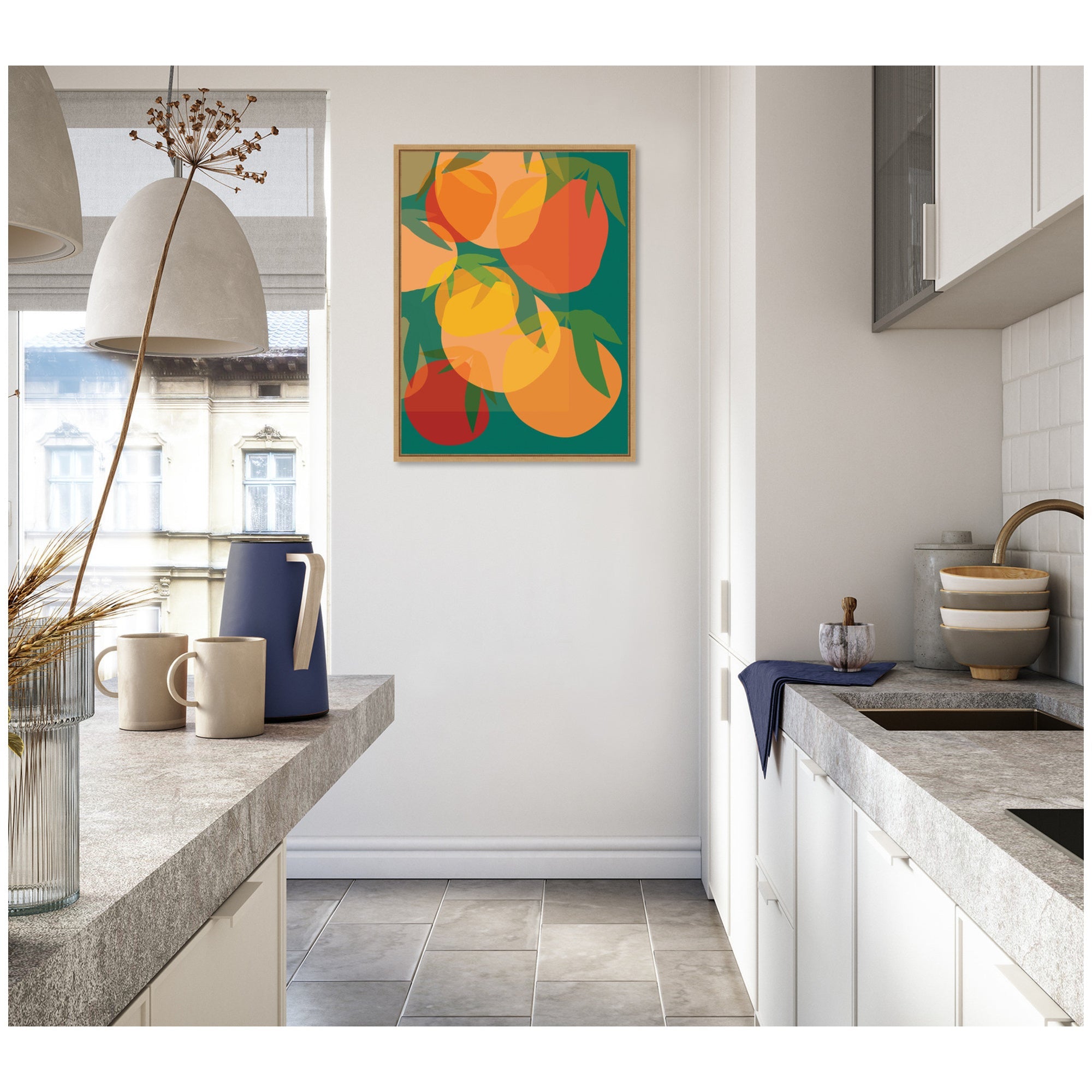 Spring Citrus 2 by Alicia Bock Framed Canvas Wall Art Print