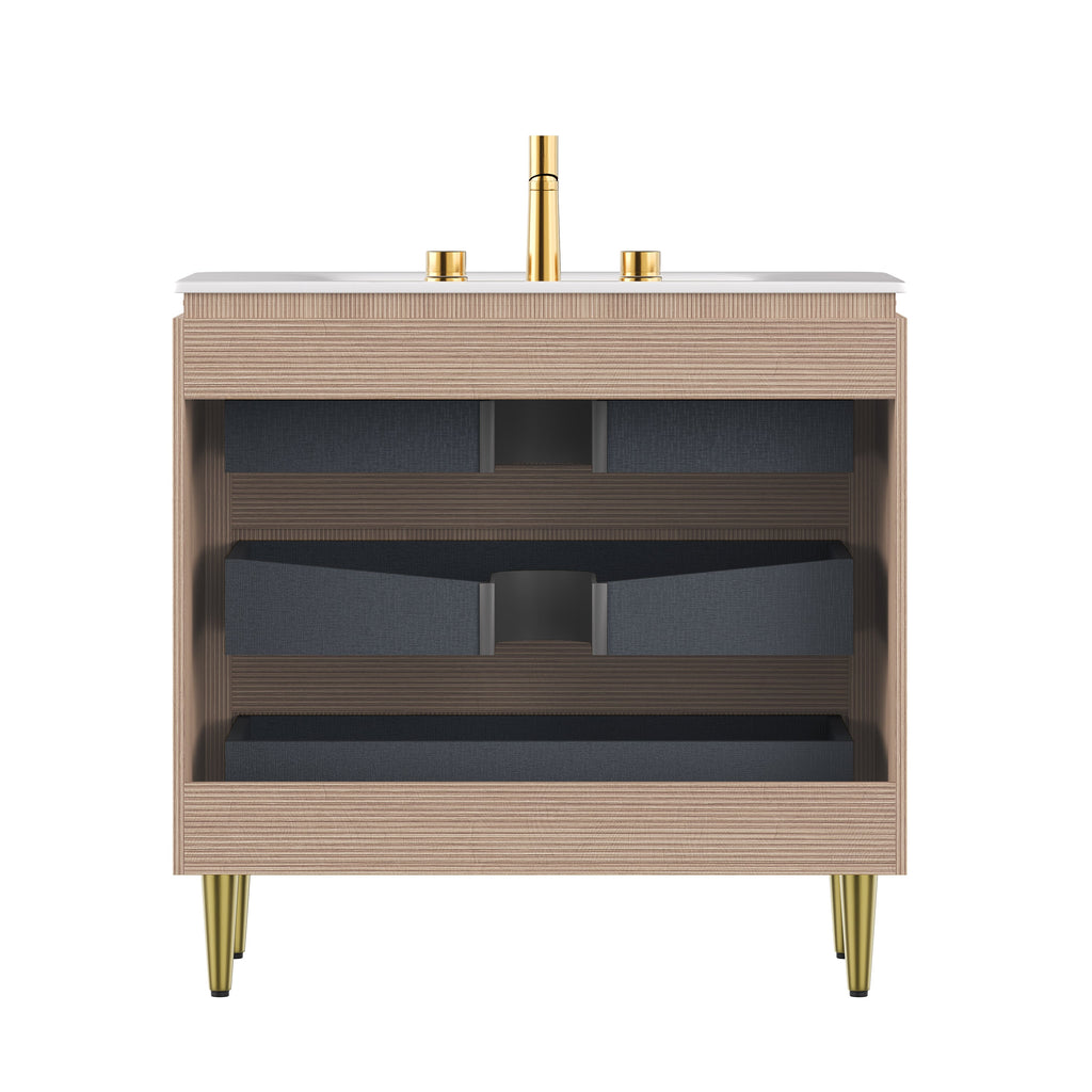 Amara 36'' Bathroom Vanity & Sink, Carrara