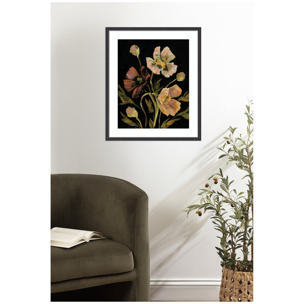 Framed Art Moody Floral 5 by Annie Quigley