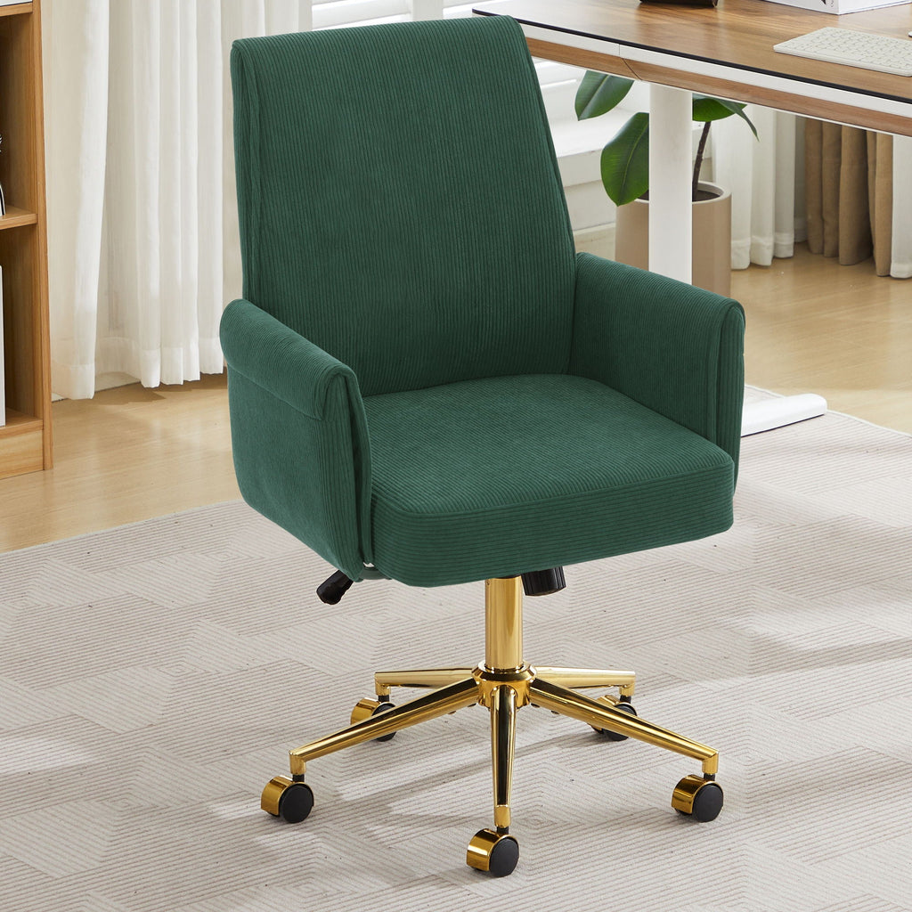 Ergonomic Mid-Back Office Chair — Gold Base