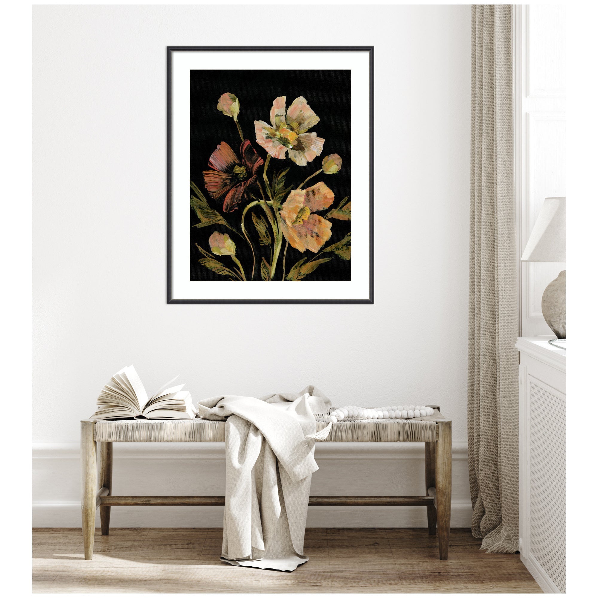 Framed Art Moody Floral 5 by Annie Quigley