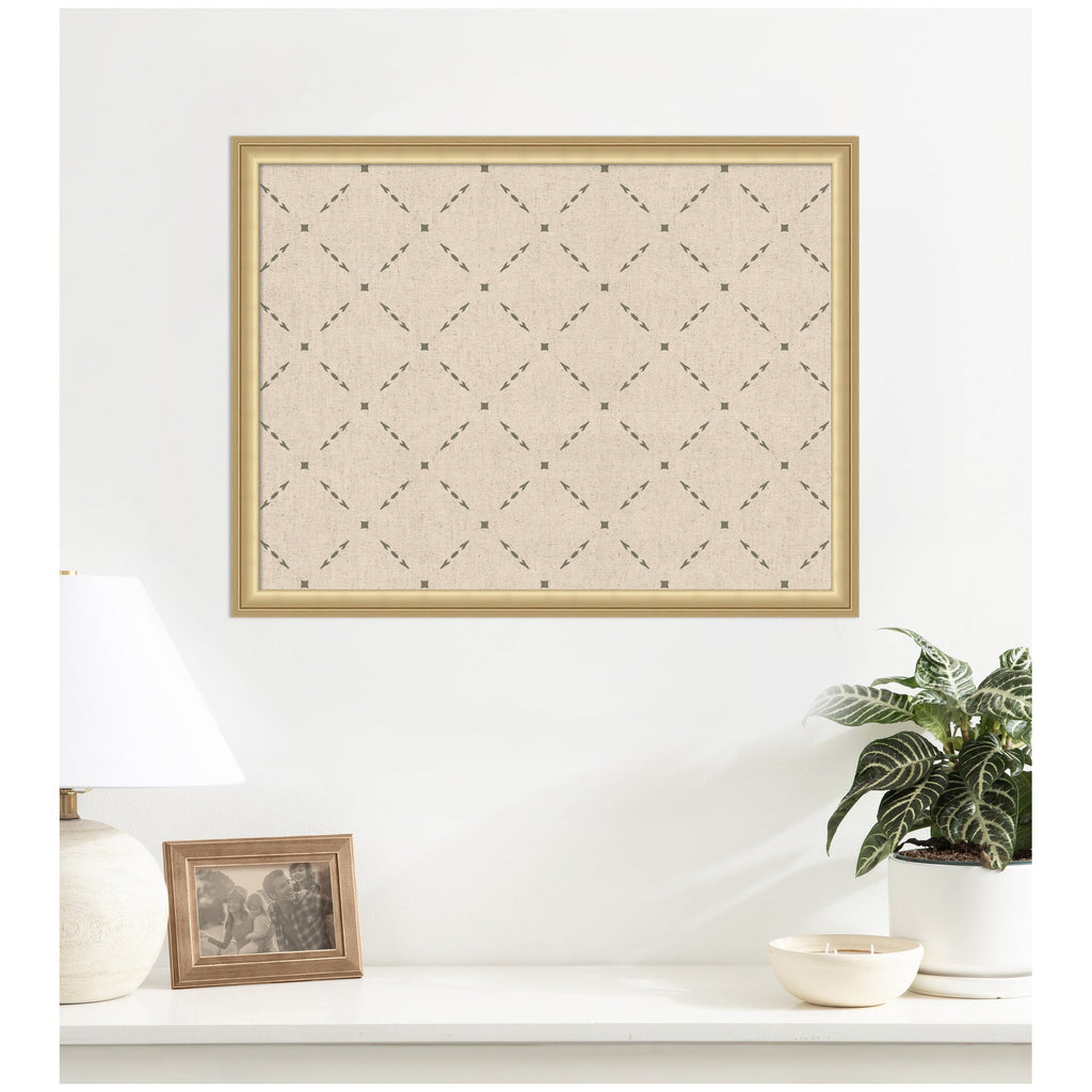 Pinboard Green Lattice Print
