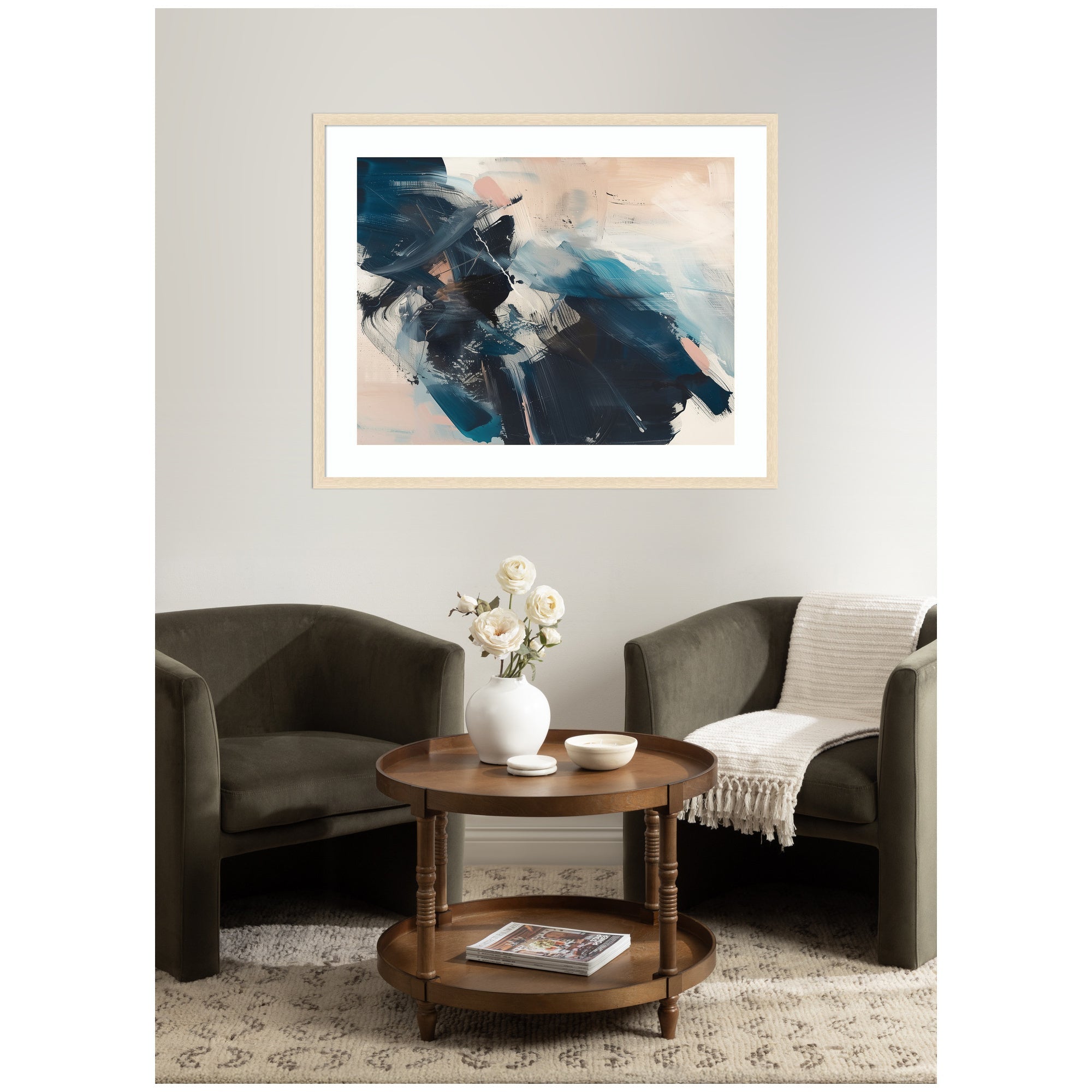 Framed Art Deep Blue Momentum II by Amy Lighthall