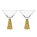 Daphne Gold Set of 2 Martini Glasses 8.79 OZ.