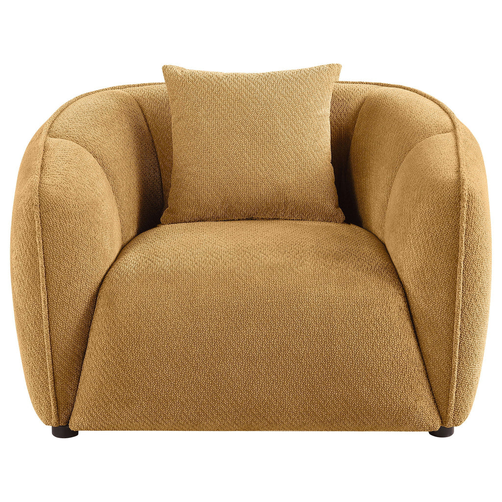 Aleisha Channel-Tufted Accent Chair — Mustard