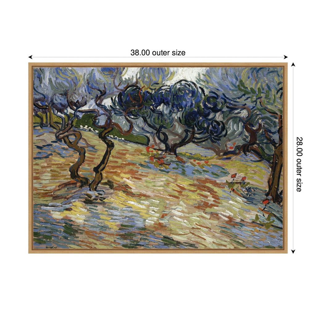 Olive Trees by Vincent van Gogh by Nostalgia Prints Framed Canvas Wall Art Print