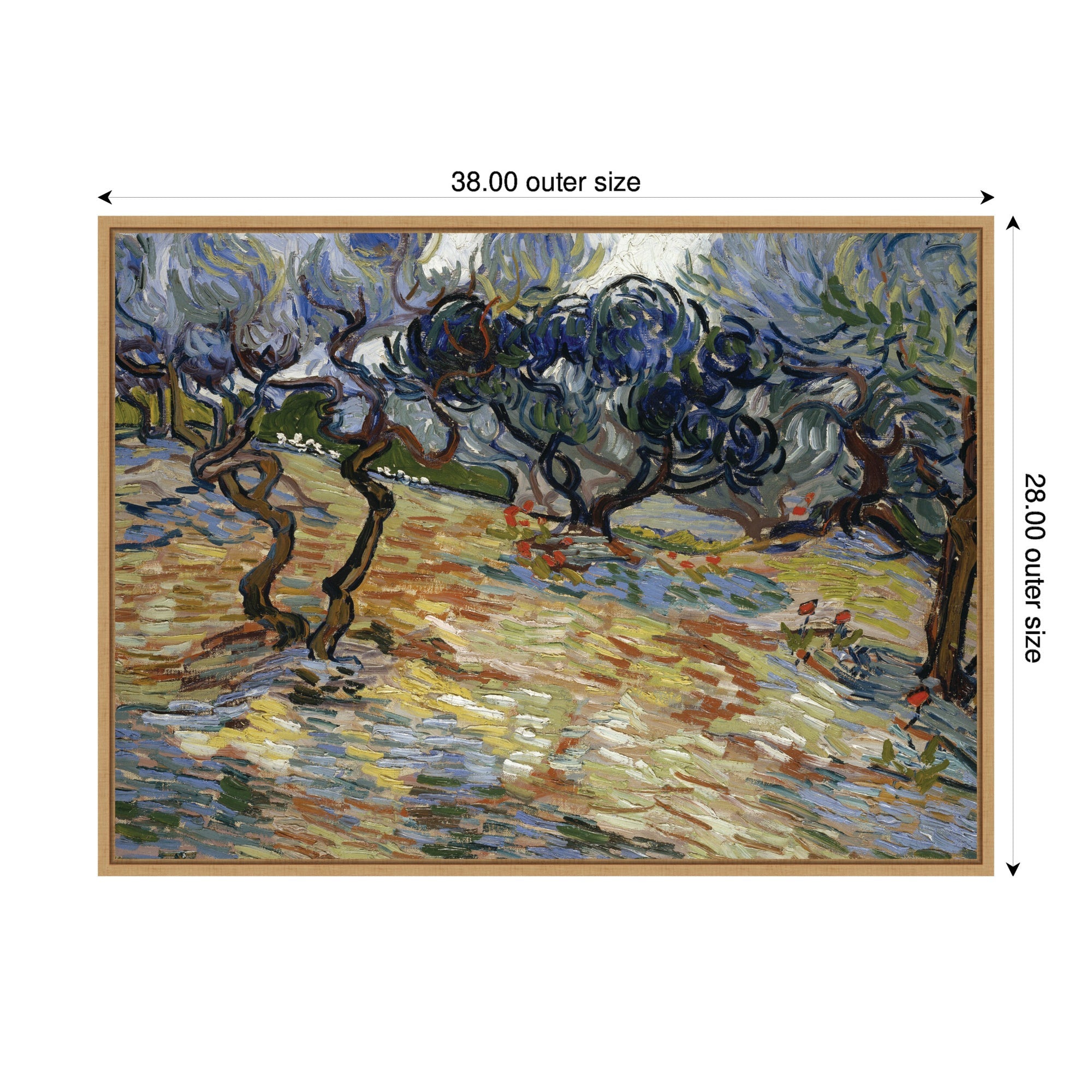 Olive Trees by Vincent van Gogh by Nostalgia Prints Framed Canvas Wall Art Print