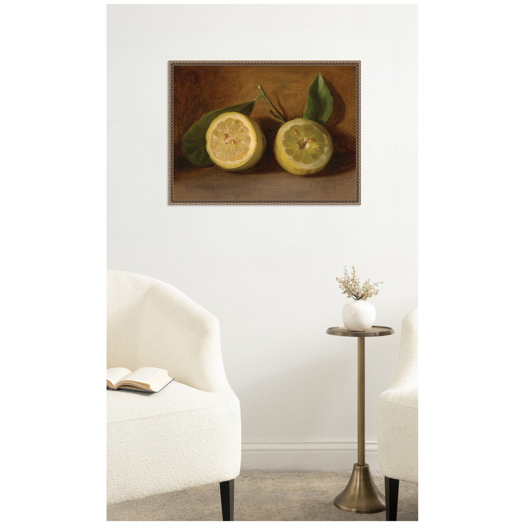 Lemons 1884 George Henry Hall by Nostalgia Prints Framed Canvas Wall Art Print
