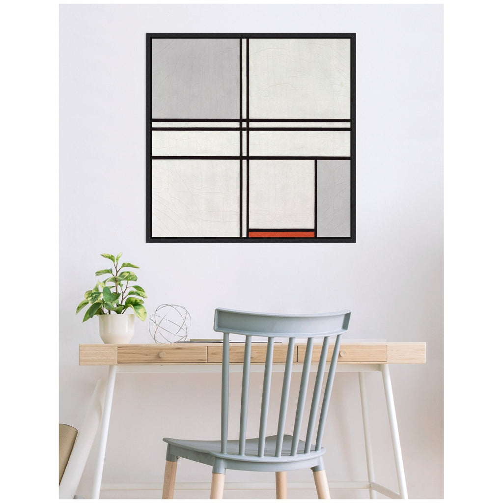Sylvie Piet Mondrian Composition No 1 Gray Red 1935 Framed Canvas by The Art Institute of Chicago