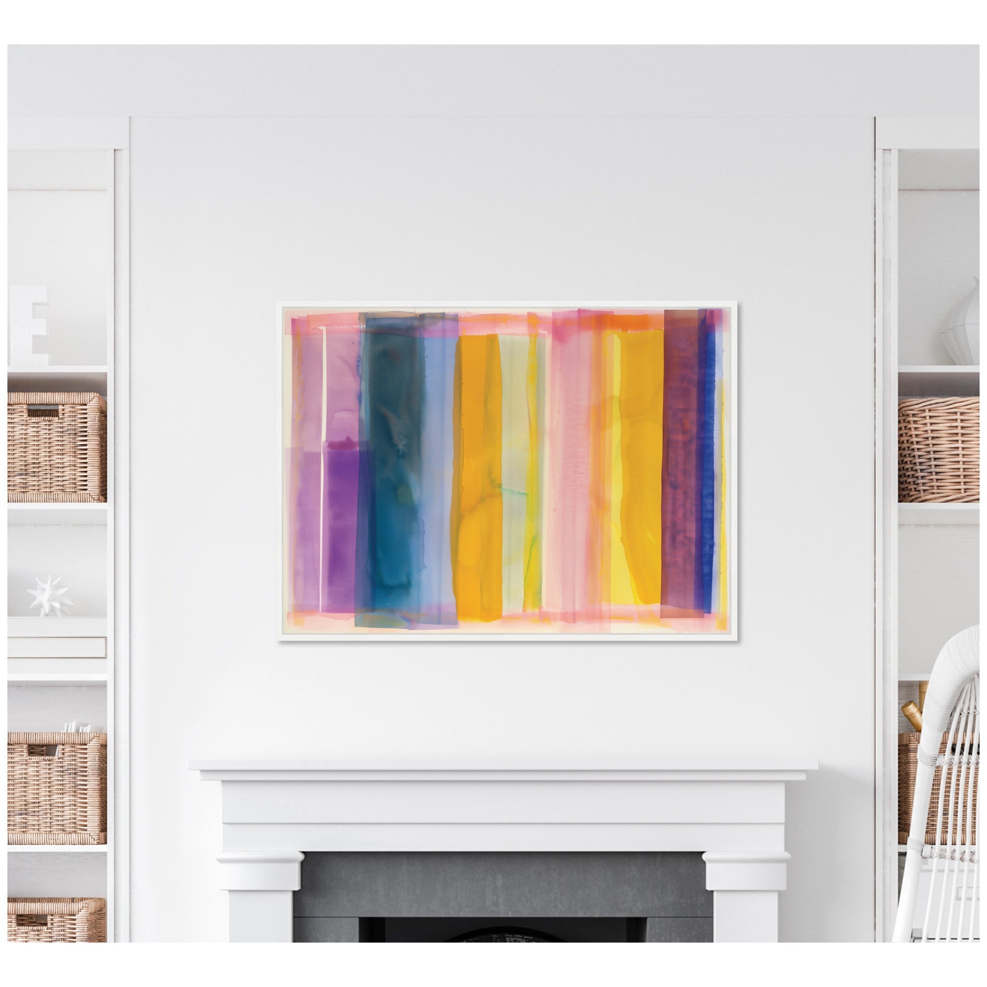 Sylvie Vibrant Lines I Framed Canvas by Amy Lighthall