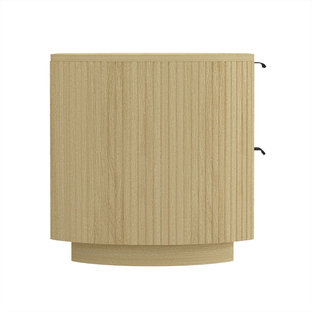 Olivia - Nightstand With 2 Drawers - Oak