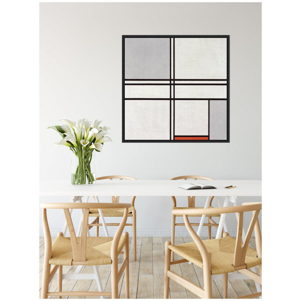Sylvie Piet Mondrian Composition No 1 Gray Red 1935 Framed Canvas by The Art Institute of Chicago