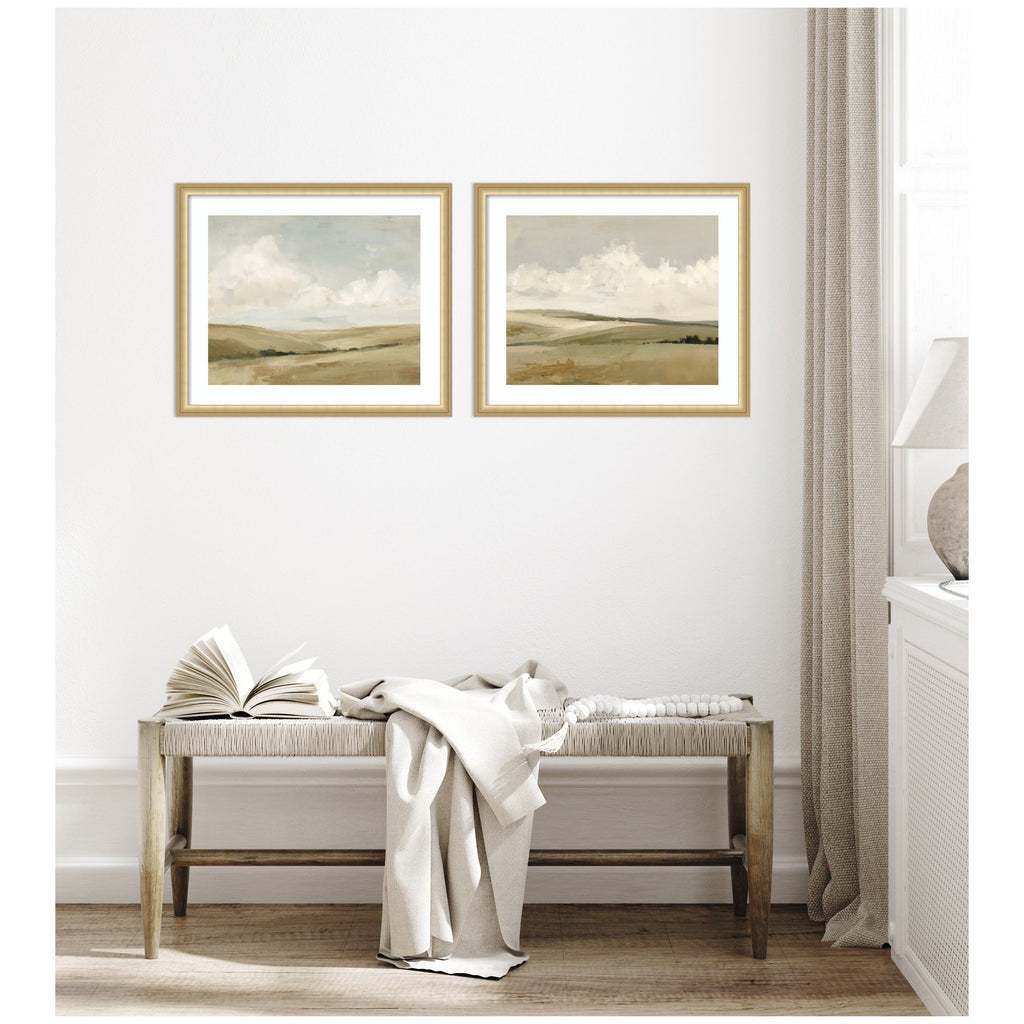 Whispering Meadows 2 Piece Framed Wall Art Print Set by Amy Lighthall