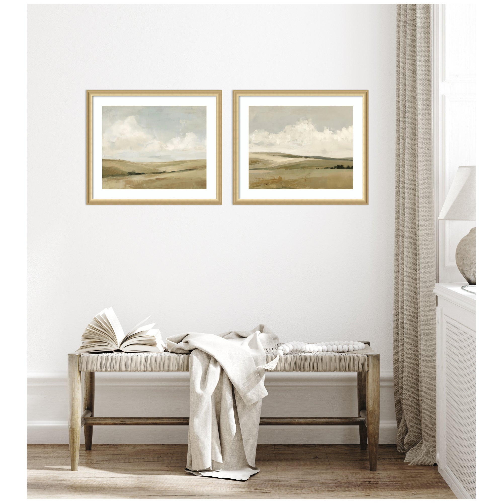 Whispering Meadows 2 Piece Framed Wall Art Print Set by Amy Lighthall