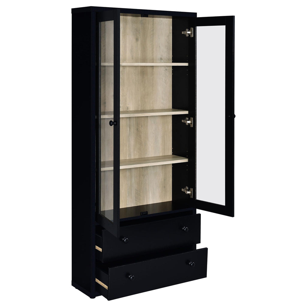 Hawthorne Glass Display Cabinet — Black