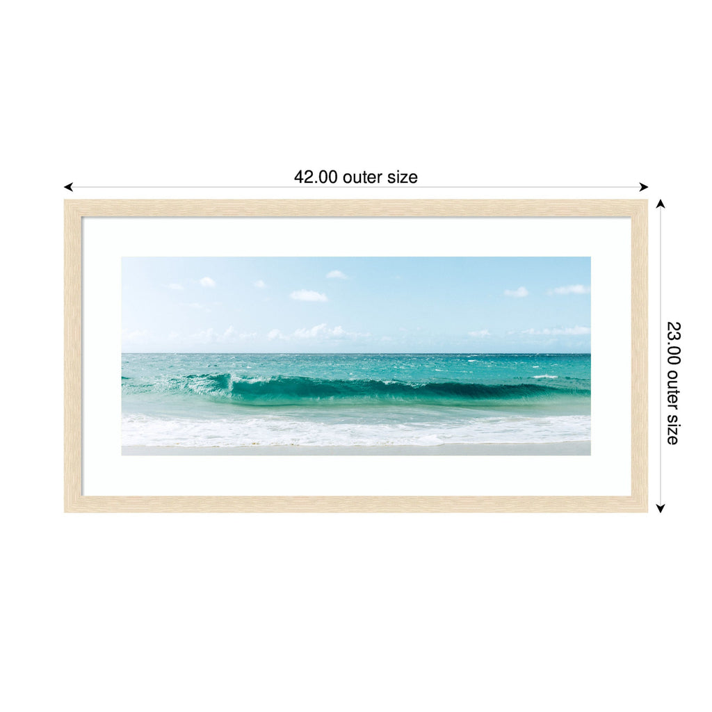 Framed Art Beach Ocean Day over Blue Clear Waters by Alicia Abla