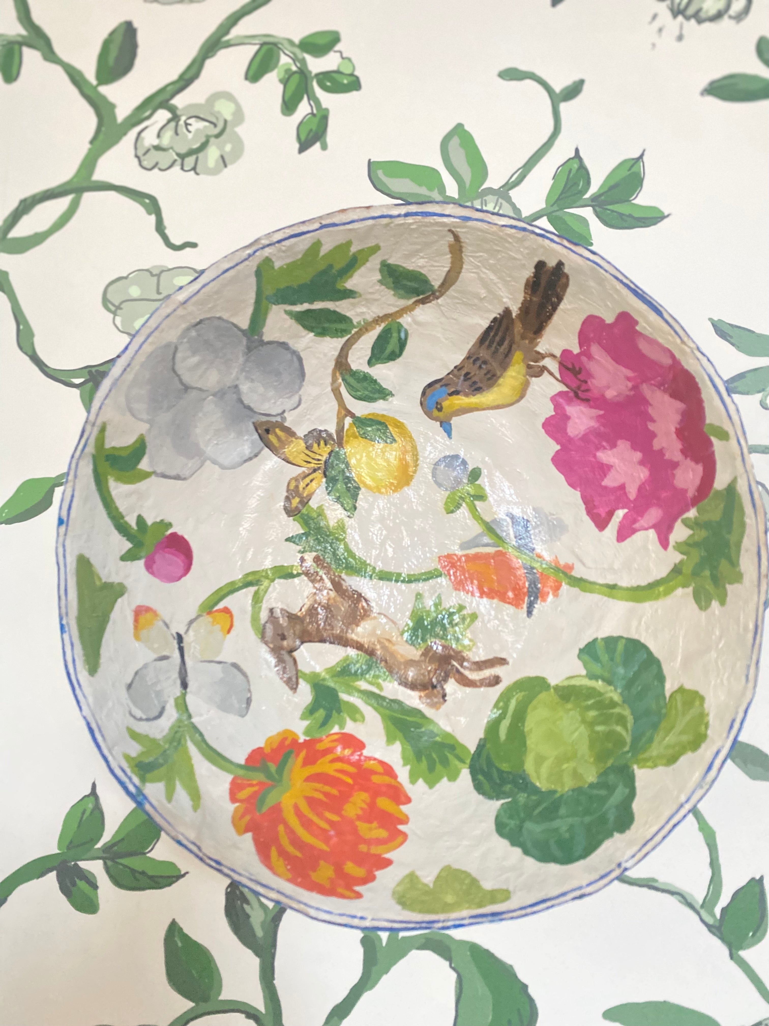 Dana Gibson Vegetable Papier-Mâché Bowl