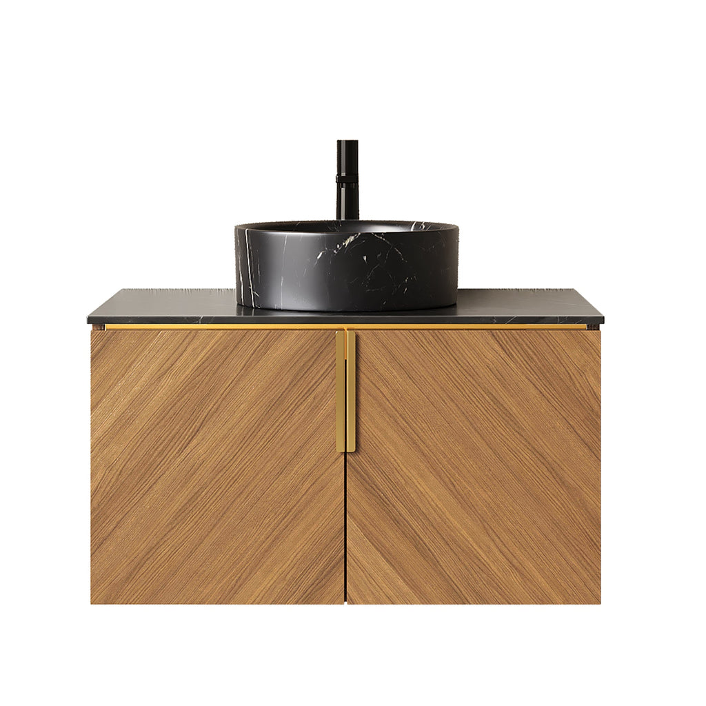 ARAI 30" Bathroom Vanity & Sink, Wall-Mounted Plywood Cabinet with Double Doors