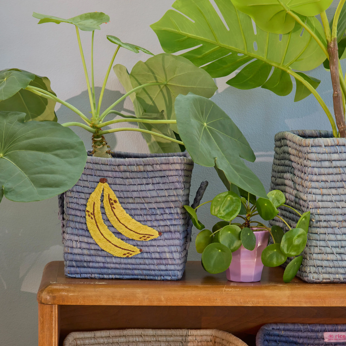 Azul Banana Raffia Basket — Small