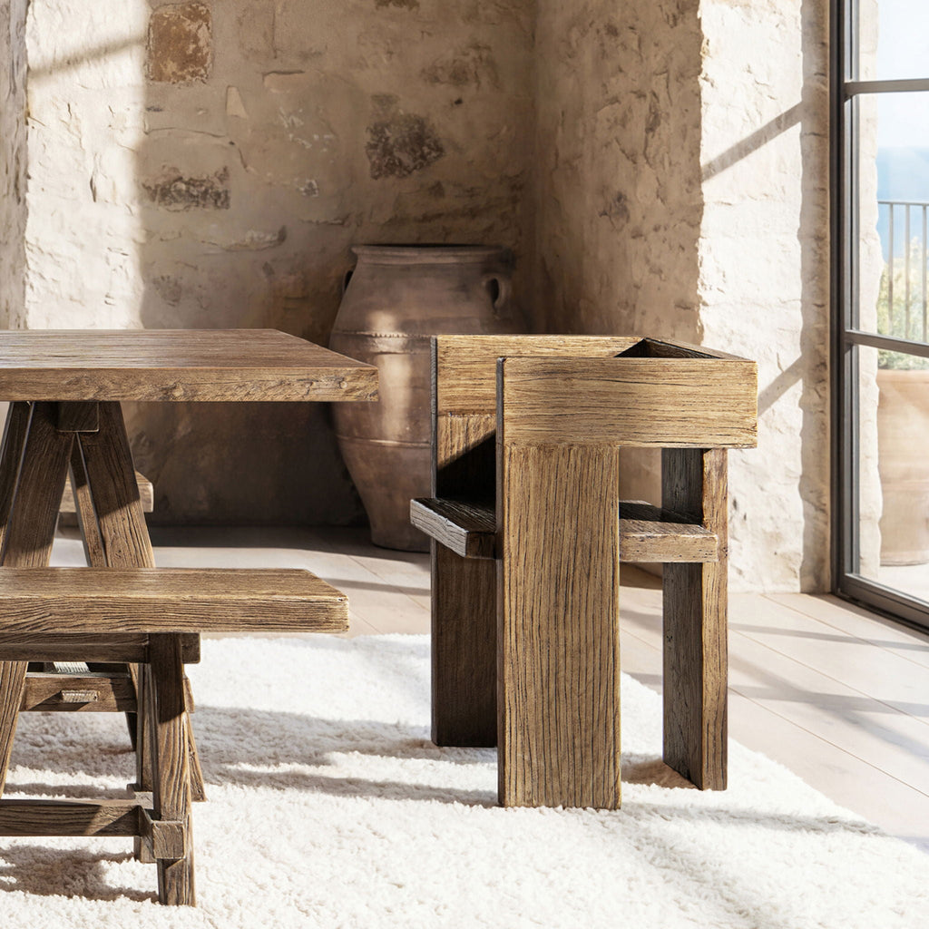 Avenel Sculptural Reclaimed Elm Accent Chair